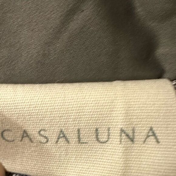 Casaluna heavyweight linen blend full queen comforter grey/white stripe - Picture 11 of 11